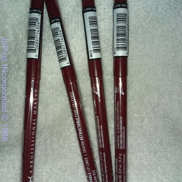 NYX PROFESSIONAL MAKEUP Mechanical Lip Liner 12 Dark Red Bundle (4) - Picture 2 of 2